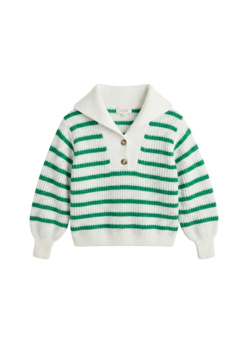 GRÜN GESTREIFTER KYAM PULLOVER