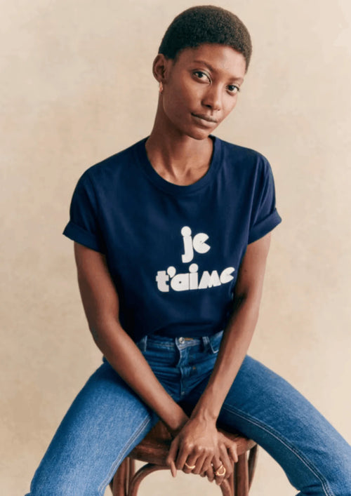 NAVY JE T'AIME T-SHIRT