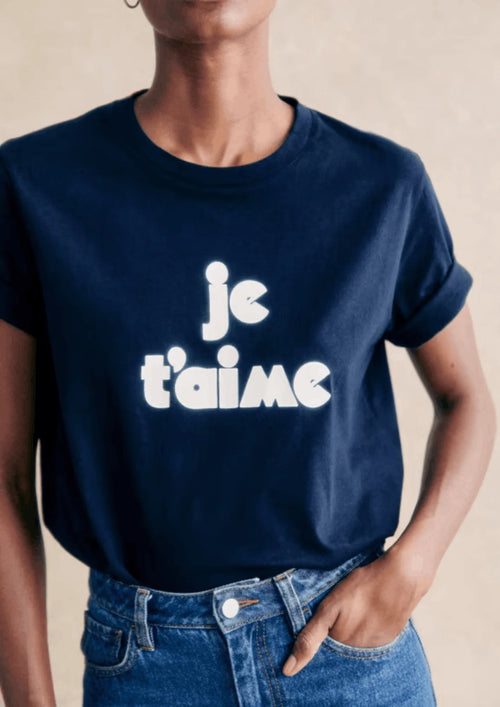 NAVY JE T'AIME T-SHIRT
