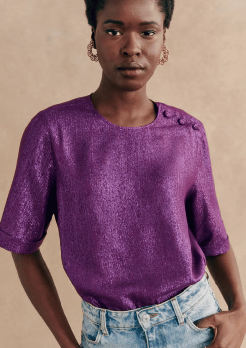 PURPLE TIBERIO BLOUSE