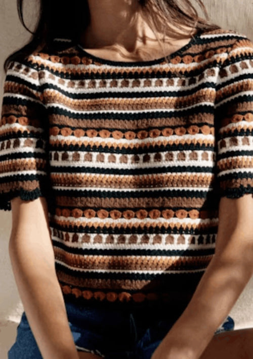 BROWN KNIT PHILIPPINE TOP