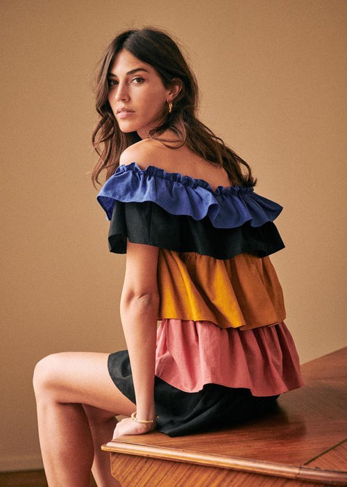 Robe amazonie à volants