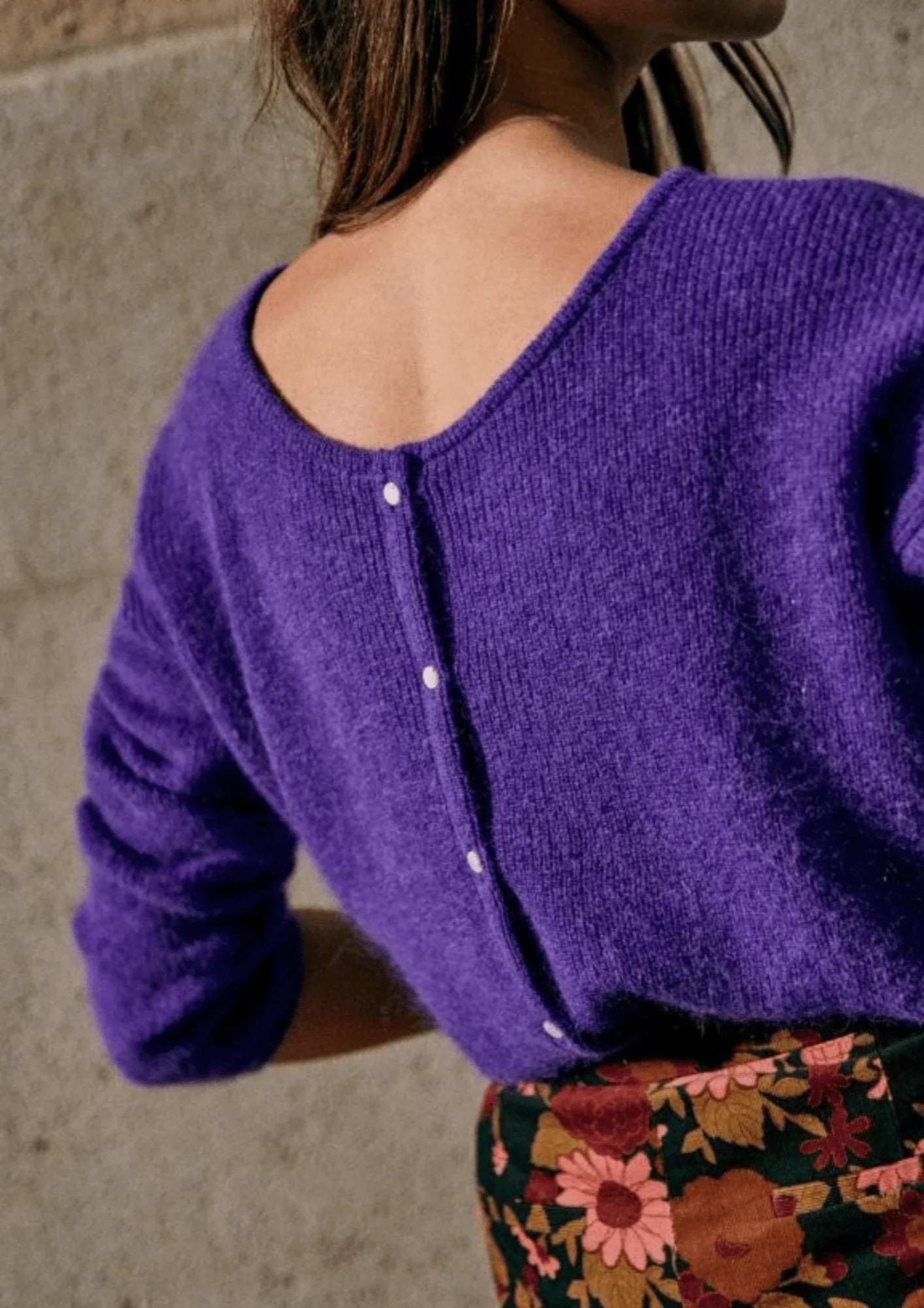 PURPLE GASPARD CARDIGAN