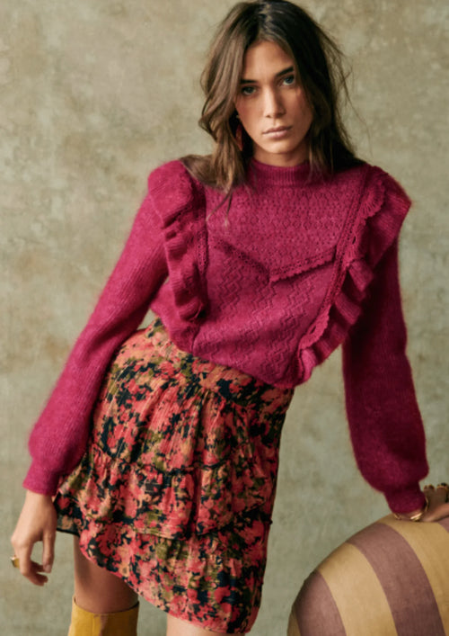 CAROLINA RUFFLED MINI SKIRT