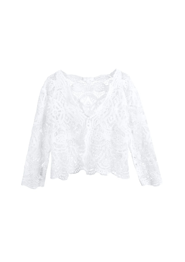 Chemisier Guipure blanc