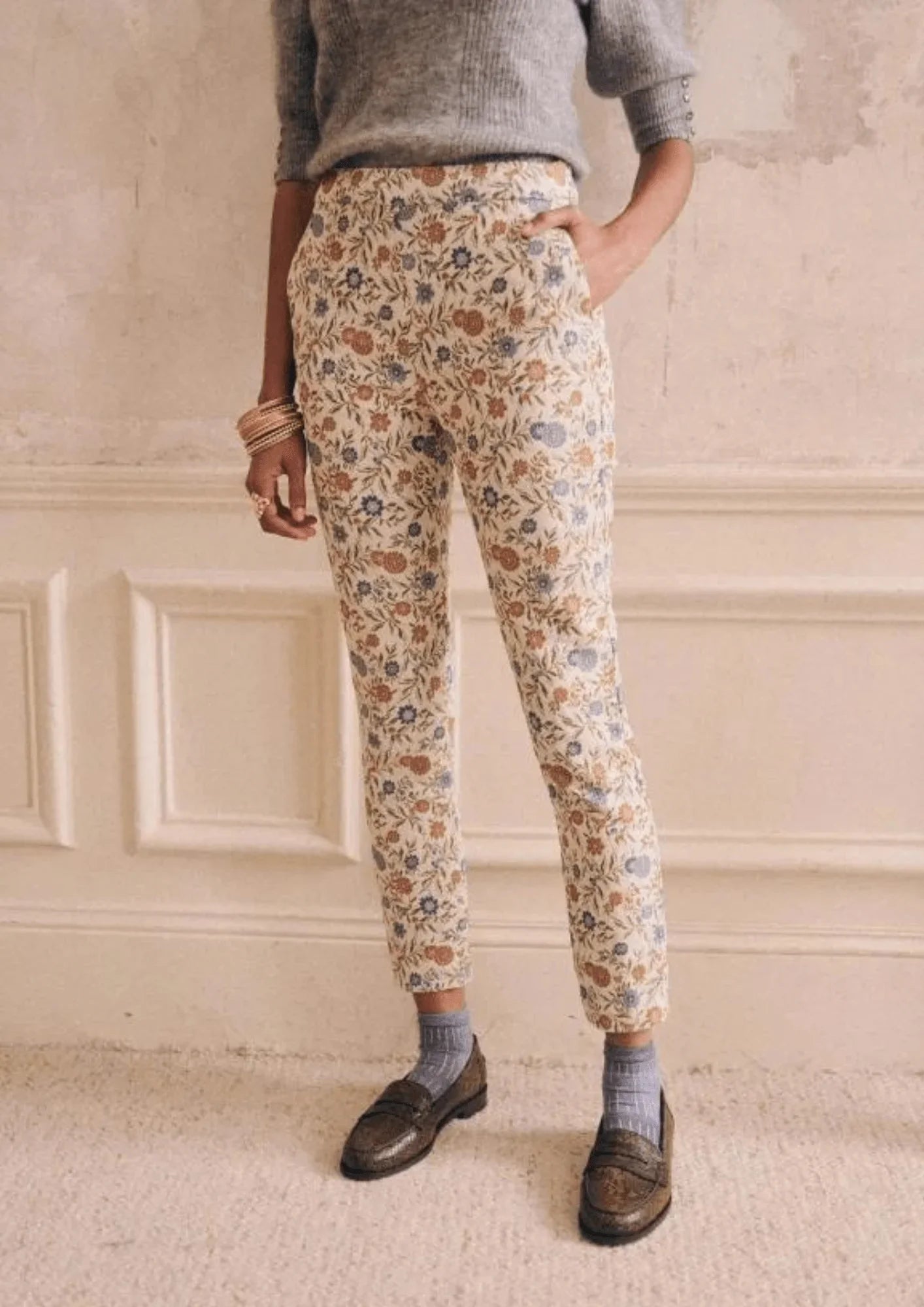 Pantalon de fleurs de saison Clara