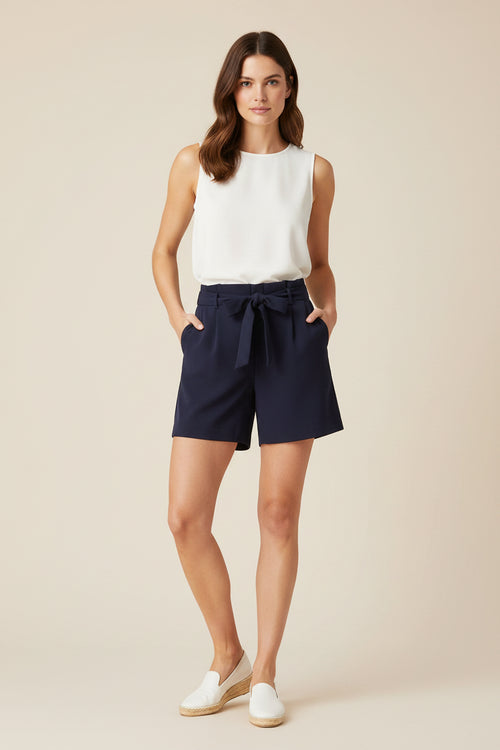 DARK BLUE FLOWY SHORTS