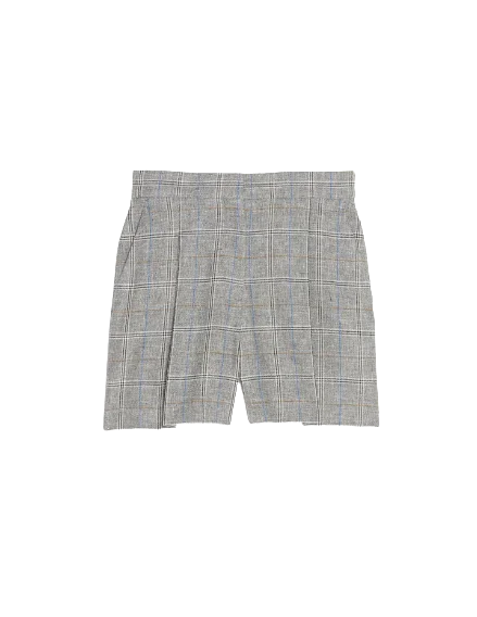 Graue karierte Shorts