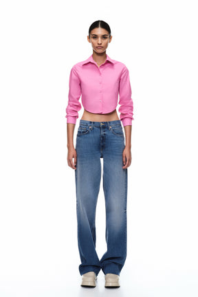 SHORT COTTON SHIRT PINK