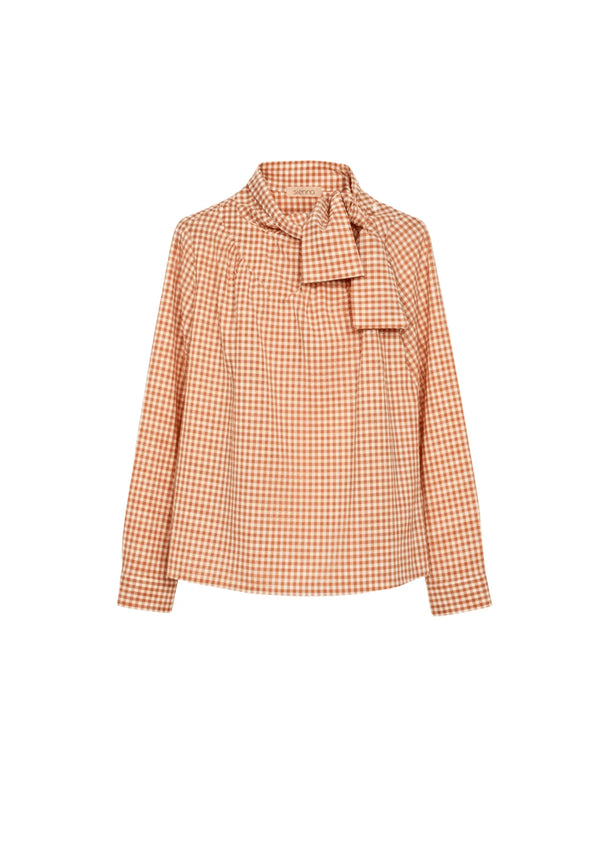 ORANGE VICHY BLOUSE