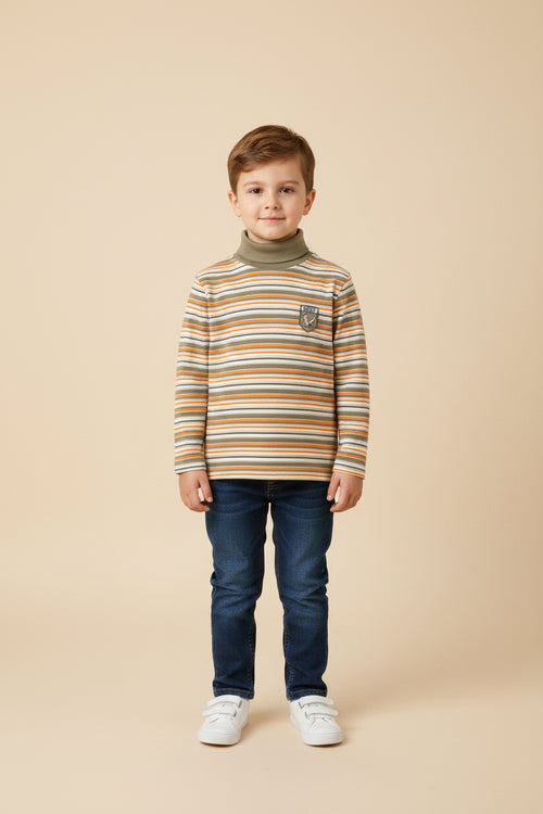 STRIPED LONG SLEEVED BABY TOP