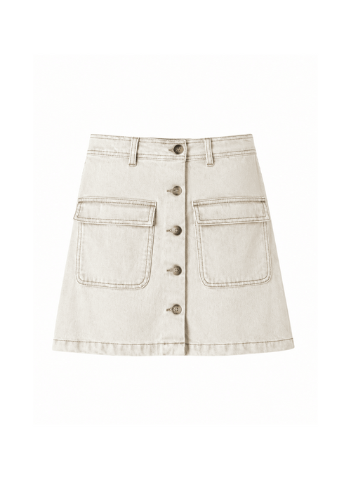 WHITE MINI SKIRT