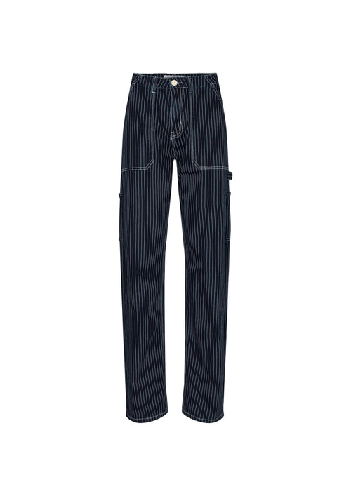 NAVY STRIPED TROUSERS