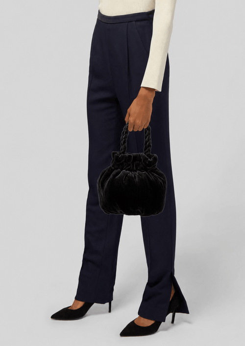 BLACK VELVET HANDBAG