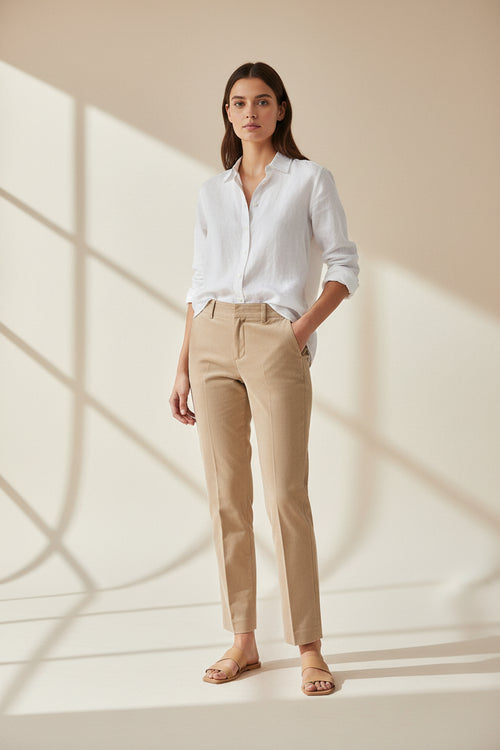 LIGHT BROWN SUEDE TROUSERS