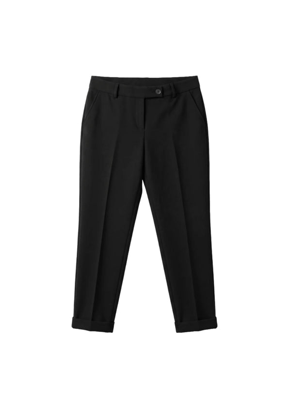 BLACK CIGARETTE TROUSERS