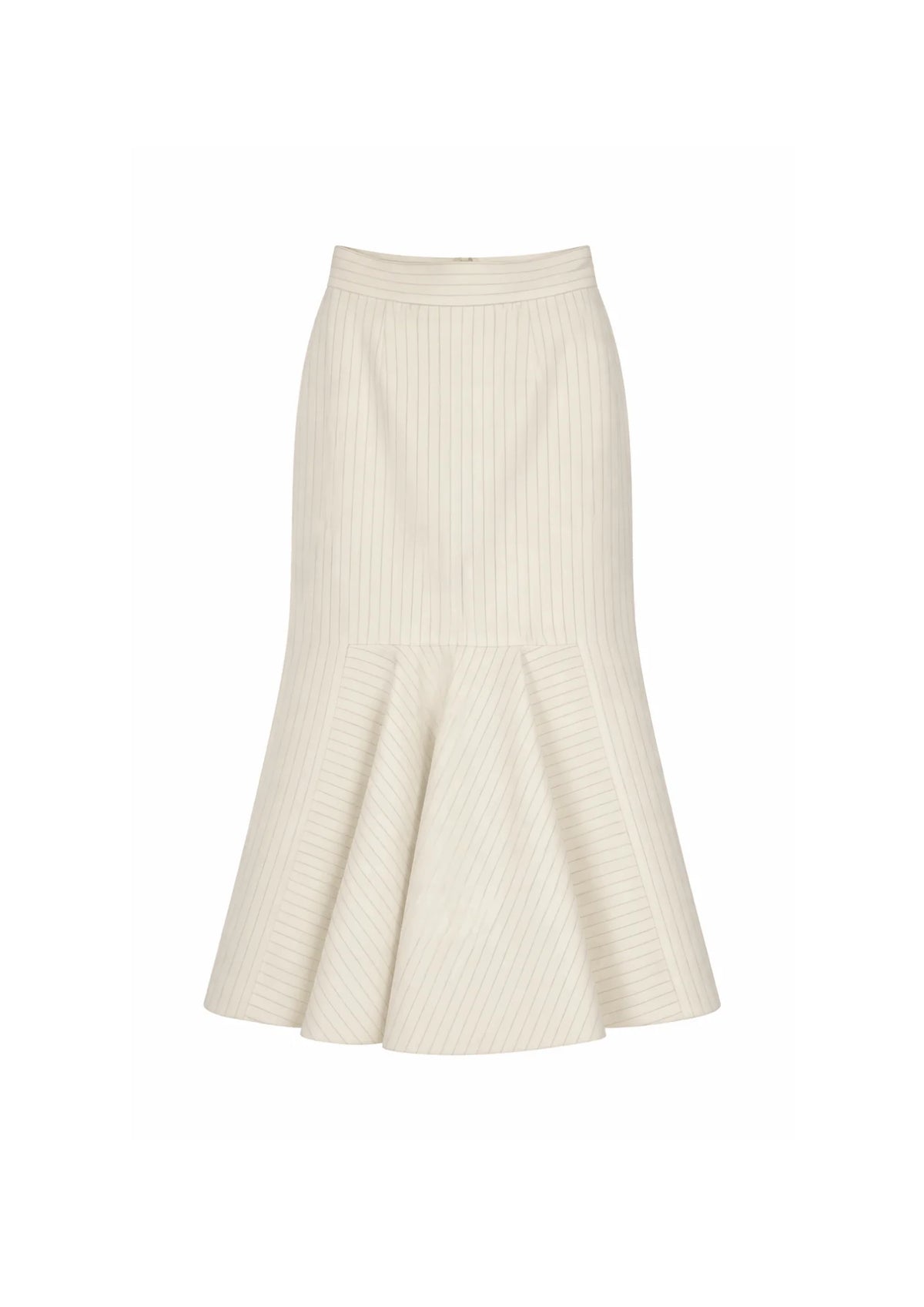 JUPE MIDI RAYÉE BEIGE