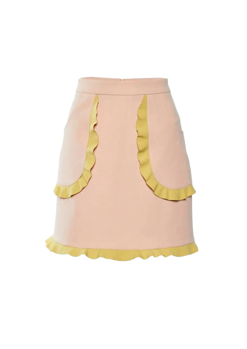 TWO TONE MINI SKIRT