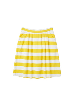 YELLOW STRIPED MINI SKIRT