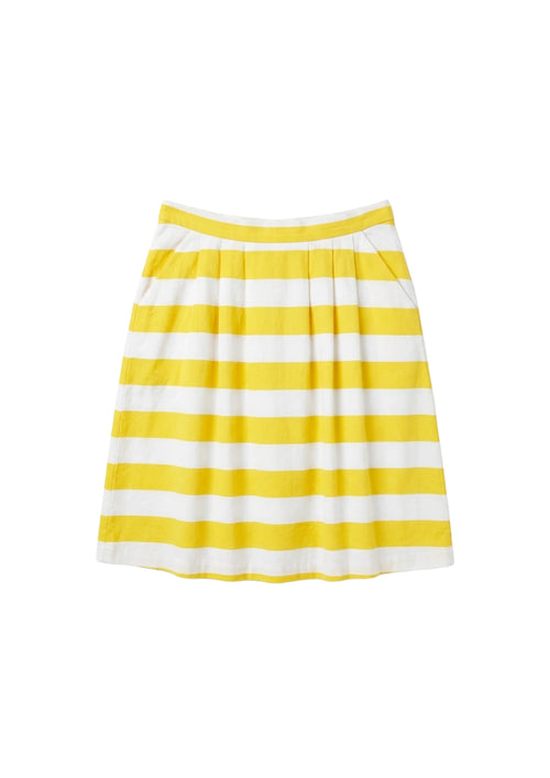 YELLOW STRIPED MINI SKIRT