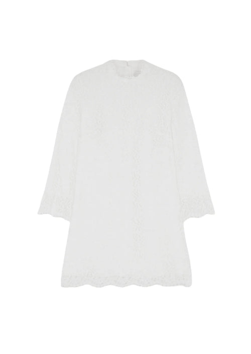 Mini-robe en dentelle blanche