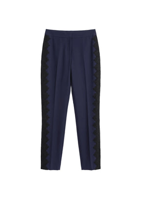 NAVY BLUE LACE TROUSERS