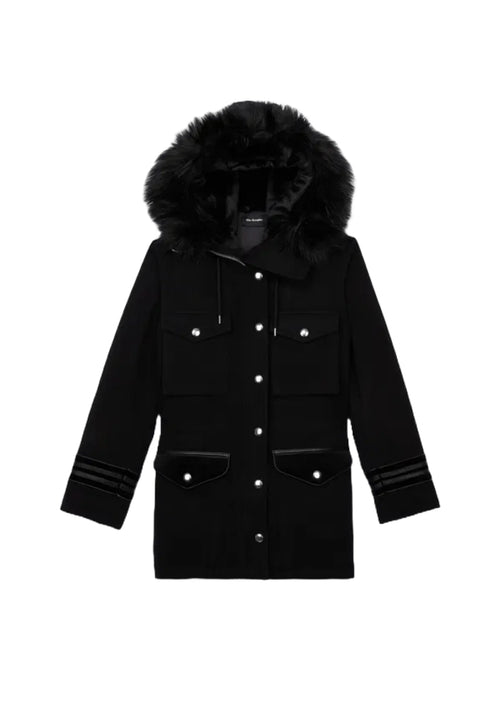 BLACK MILITARY PARKA