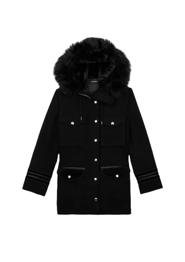 BLACK MILITARY PARKA