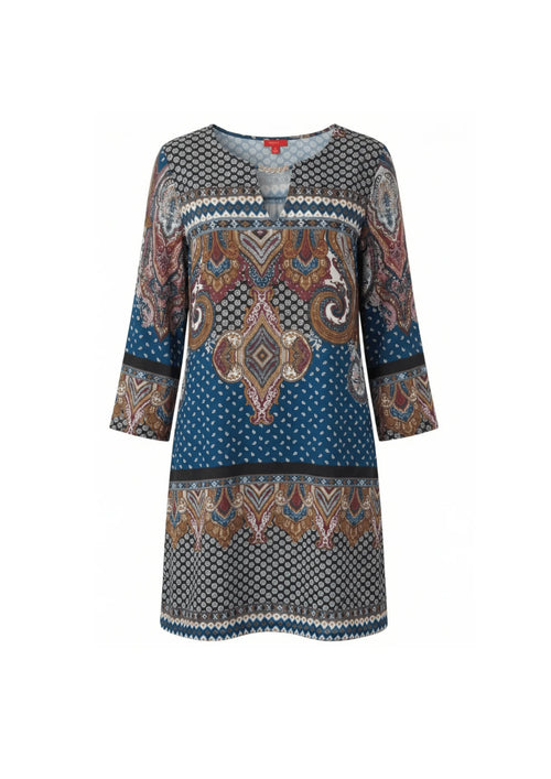 MULTICOLORED PRINTED DRESS