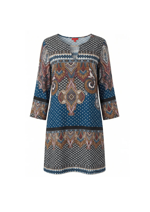 MULTICOLORED PRINTED DRESS