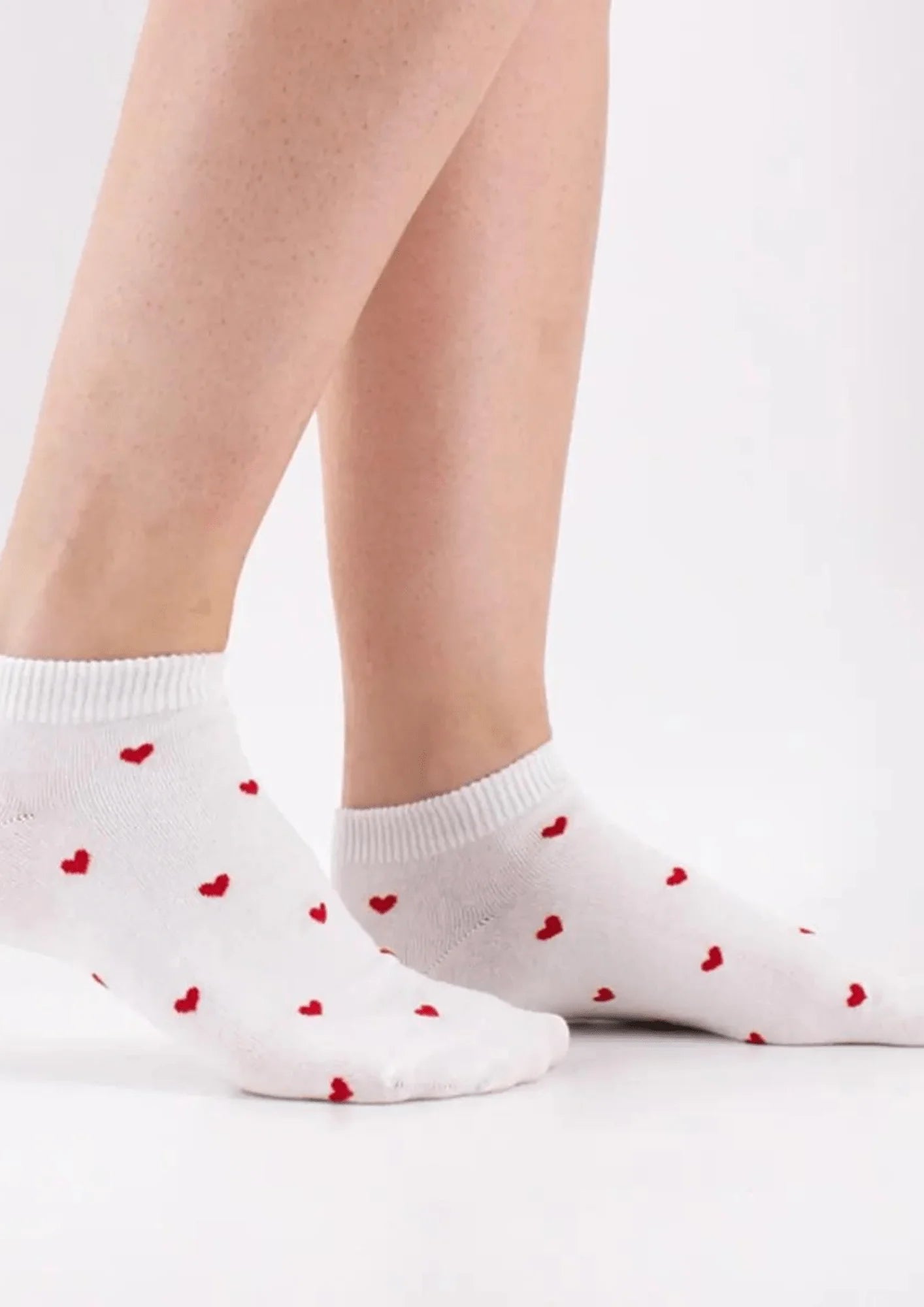 Chaussettes de coeur rose