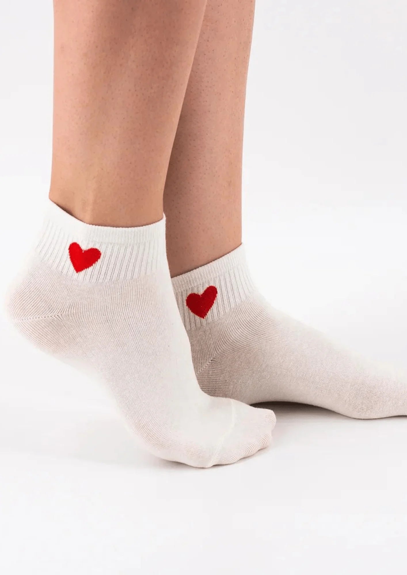 CHAUSSETTES COURTES COEUR ROUGE