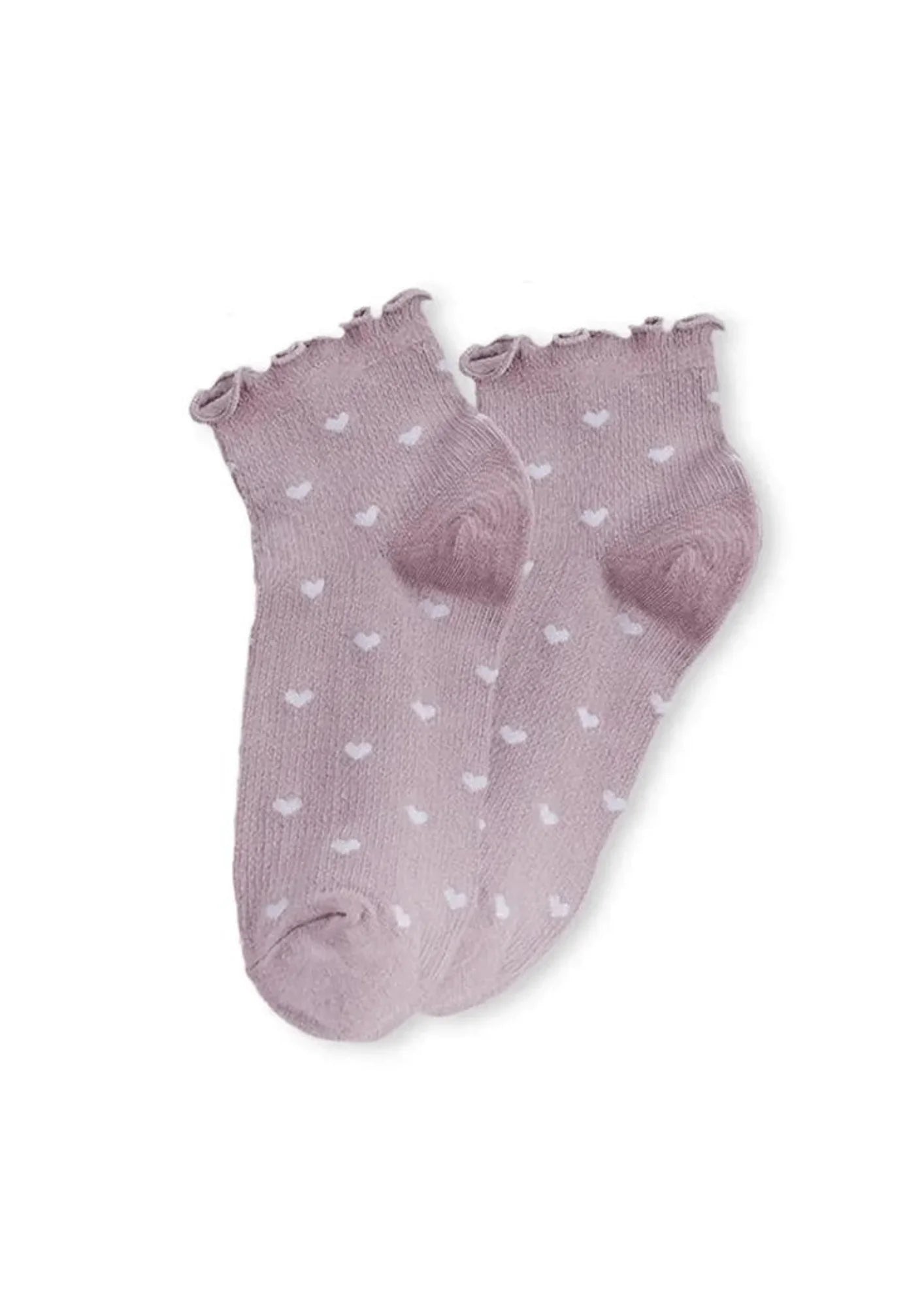 Chaussettes de coeur rose