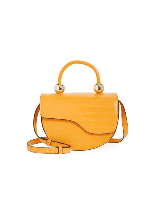 ORANGE CLEO CROC CROSSBODY BAG