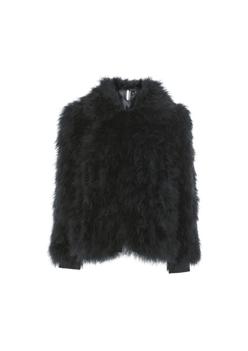 BLACK TURKEY FEATHER JACKET