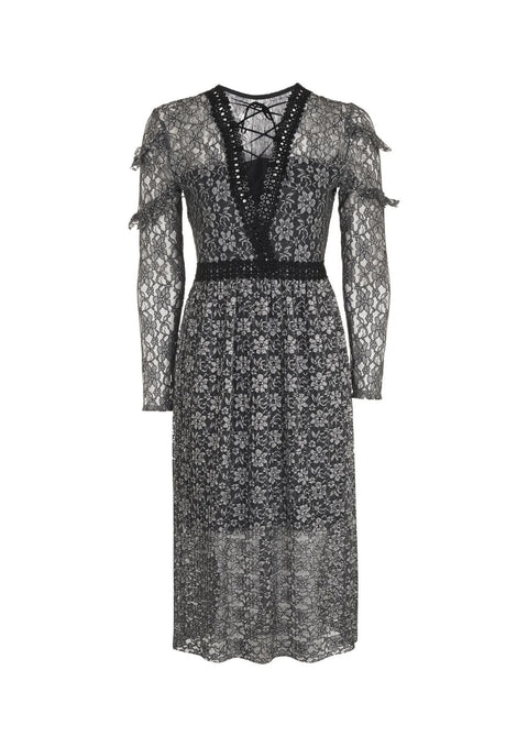 topshop lace midi dress Topshop Polka Dot Slipdress in Black/Ivory at Nordstrom, Size 4 Us