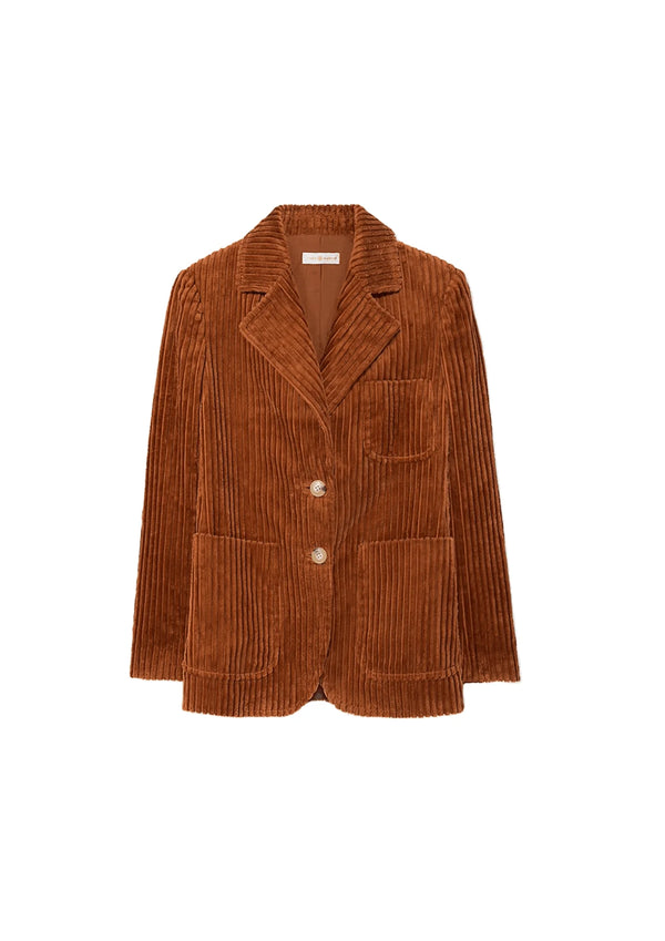BROWN WIDE WALE CORD BLAZER