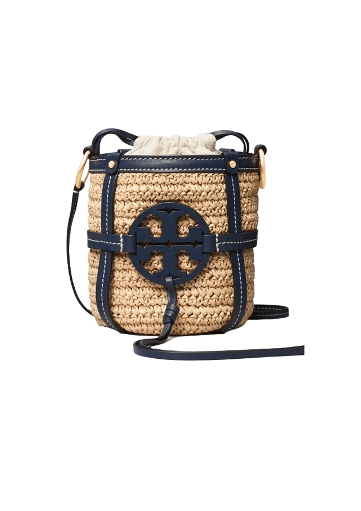 MILLER STRAW MINI BUCKET BAG