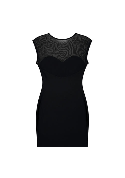Schwarzes Minikleid aus Mesh