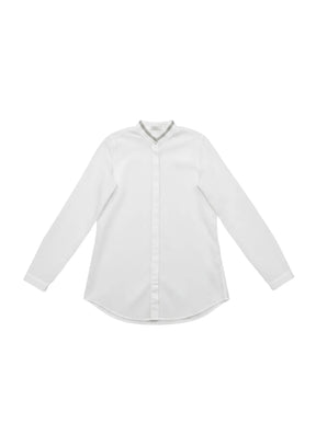 Chemisier blanc à col en sequins