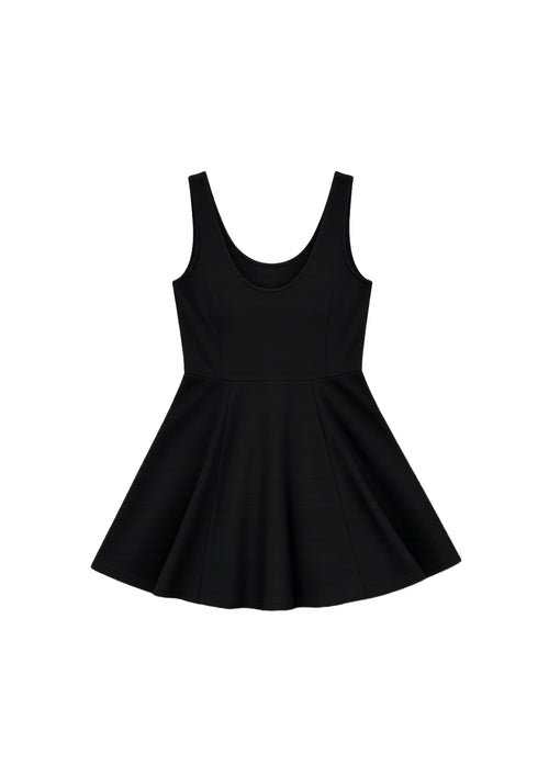 SCHWARZES A-LINIEN-MINIKLEID