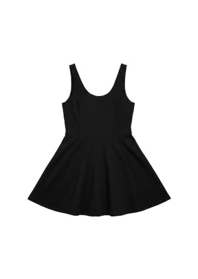 BLACK A-LINE MINI DRESS