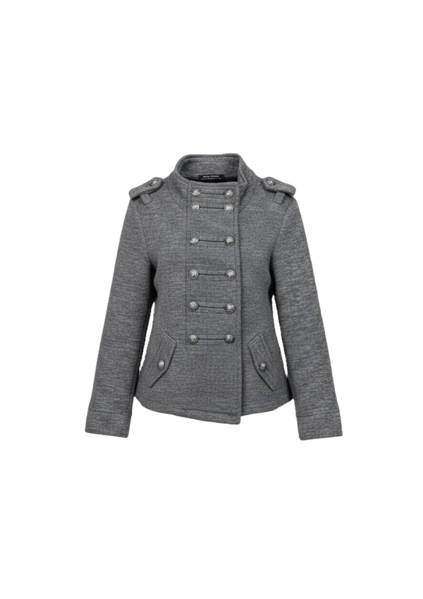 GREY MILITARY KNIT JACKET