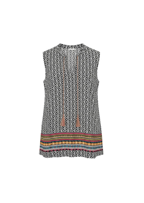 TASSEL GEOMETRIC TANK TOP