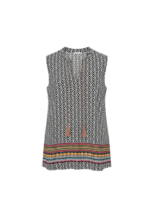 TASSEL GEOMETRIC TANK TOP