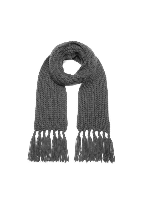 GREY KNIT SCARF