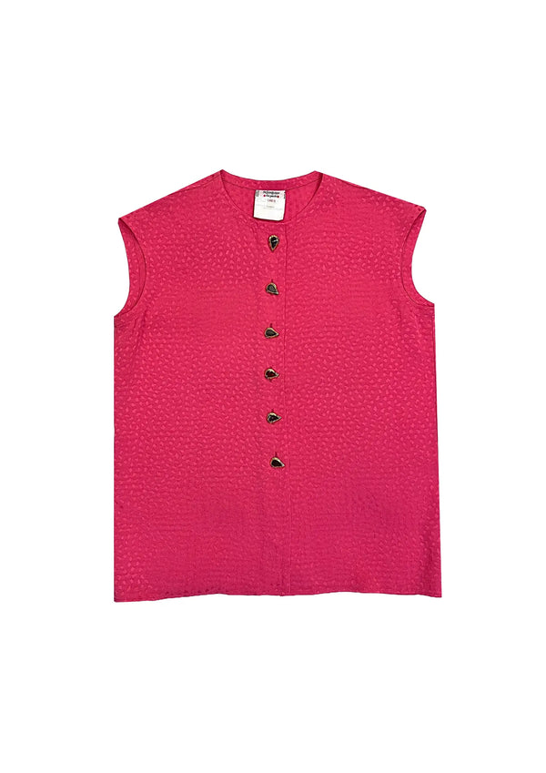 Bluse mit pinken Punkten