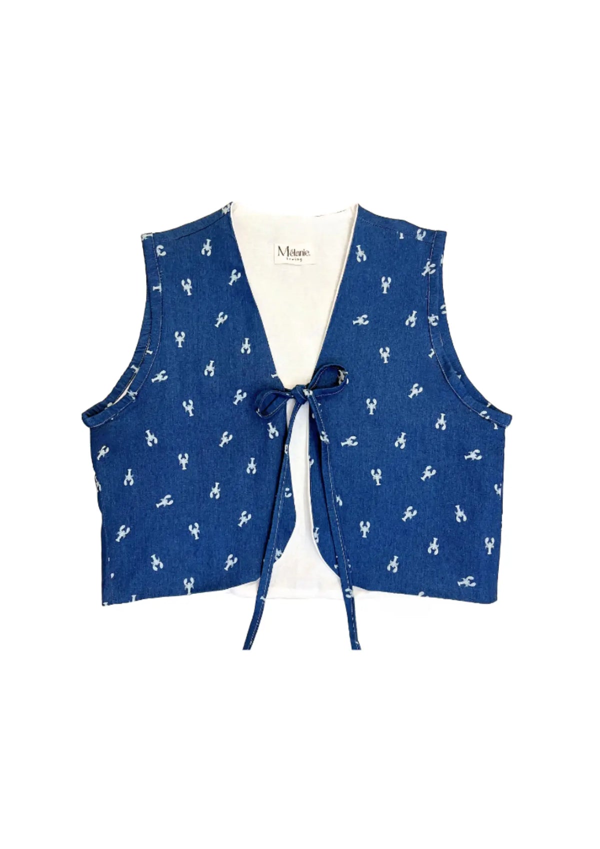 BLAUE OMAR-DENIM-WESTE AUS UPCYCLING