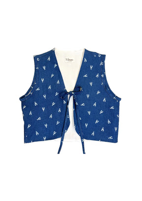 BLAUE OMAR-DENIM-WESTE AUS UPCYCLING