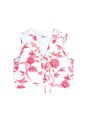 PINK FLORINE UPCYCLED VEST